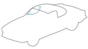 Clear Door Glass Right Cabriolet Clear Door Glass Right Cabriolet