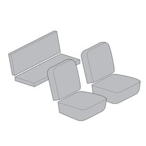 Complete Seat Cover Set for Cabriolet in Smooth Vinyl with up to 3 Colors Complete Seat Cover Set for Cabriolet in Smooth Vinyl with up to 3 Colors