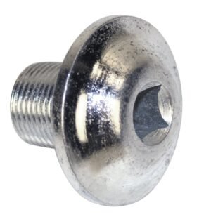 Crankshaft Pulley Bolt Silver Zinc Plated Steel Broached Crankshaft Pulley Bolt Silver Zinc Plated Steel Broached