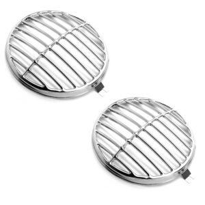 Deluxe 356 Style Headlight Grilles in Stainless Steel Pair Deluxe 356 Style Headlight Grilles in Stainless Steel Pair