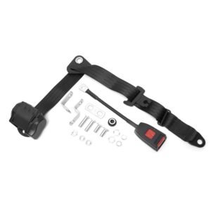Front Seat Belt 3 Point Inertia with Modern Buckle, Black Front Seat Belt 3 Point Inertia with Modern Buckle, Black