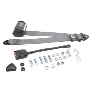 Front Seat Belt 3 Point Inertia with Modern Buckle, Gray Front Seat Belt 3 Point Inertia with Modern Buckle, Gray