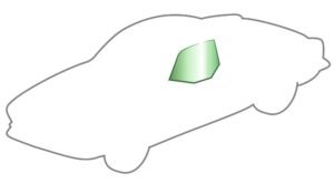 Green Door Glass Left for Coupe Green Door Glass Left for Coupe