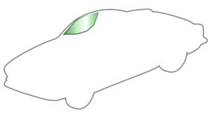 Green Door Glass Right for Coupe Green Door Glass Right for Coupe