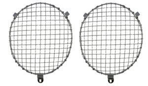 Headlight Chrome Mesh Grilles External Fitment Pair Headlight Chrome Mesh Grilles External Fitment Pair