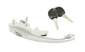 Locking Door Handle with Keys in Chrome Locking Door Handle with Keys in Chrome