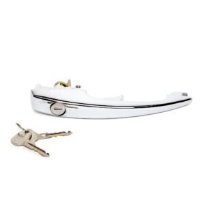 Locking Door Handle with Keys in Chrome Locking Door Handle with Keys in Chrome
