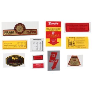 Sticker Set for Porsche 356A, 11 Pieces Sticker Set for Porsche 356A, 11 Pieces
